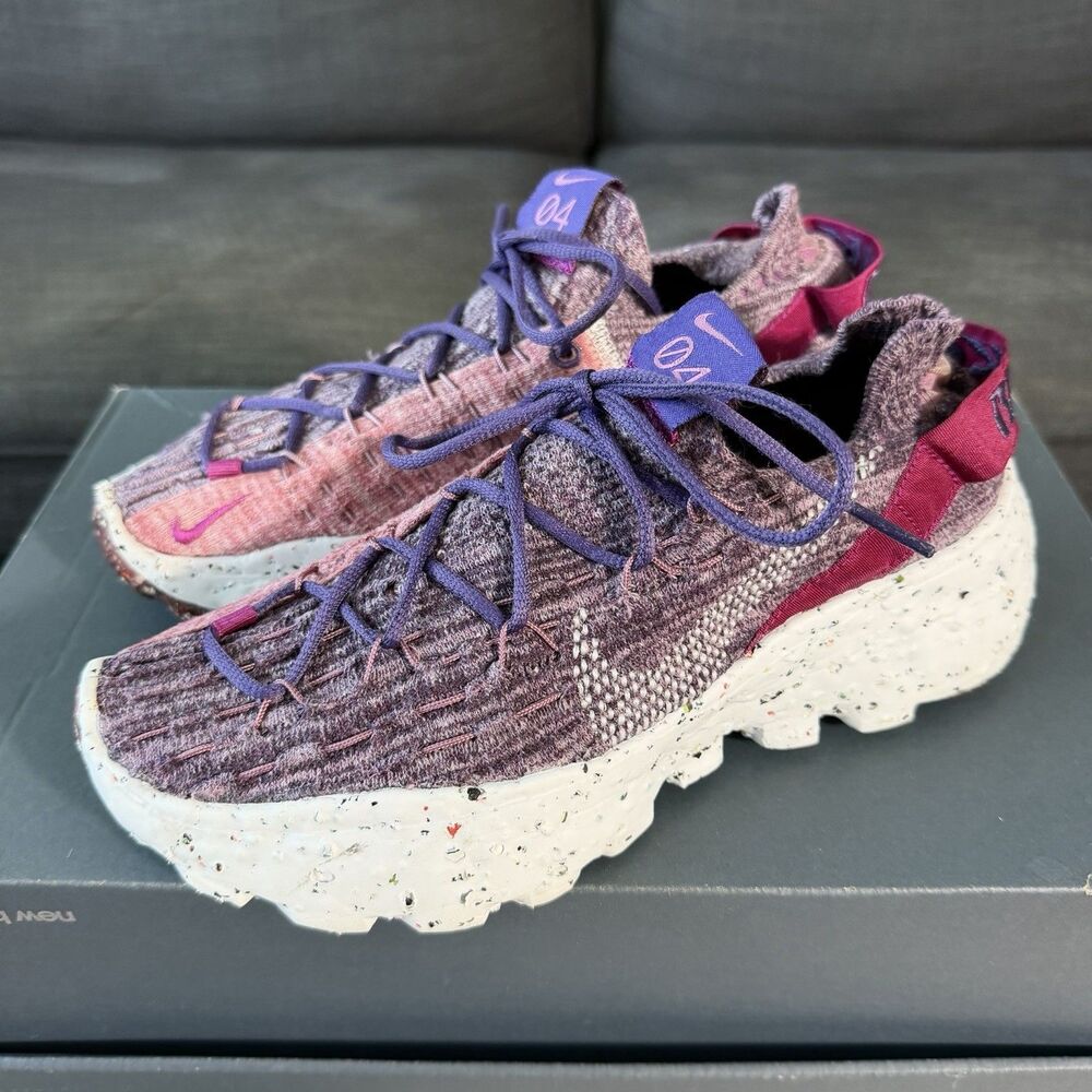 Nike Space Hippie 04 Cactus Flower CD3476-500 Purple Pink White Women's Size 7.5